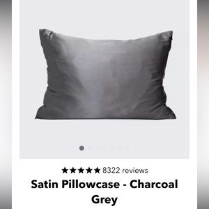 NWT Kitsch Charcoal Satin Pillowcase, Standard Size 🛏️
